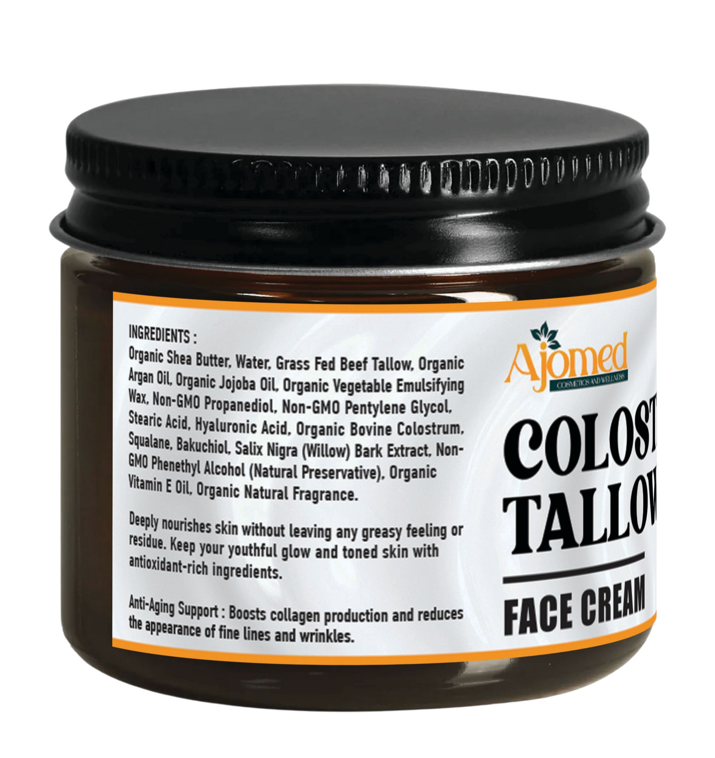 Colostrum & Tallow Face Moisturizer- Handmade Tallow cream for Anti-aging, Acne, rosacea, and eczema