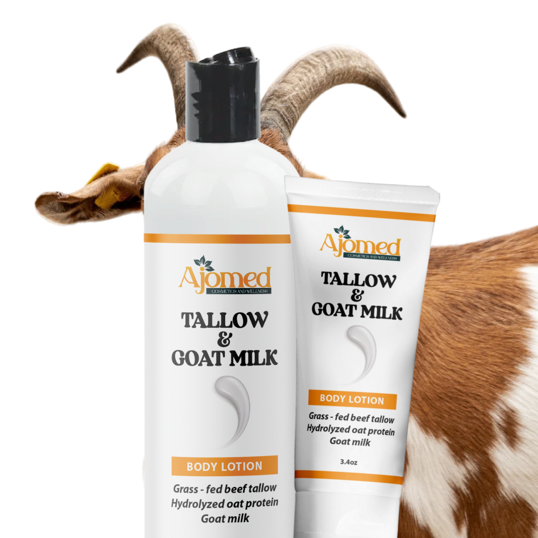 Grass Fed Beef Tallow Goat Milk Body Lotion Deep Nourishing and Hy