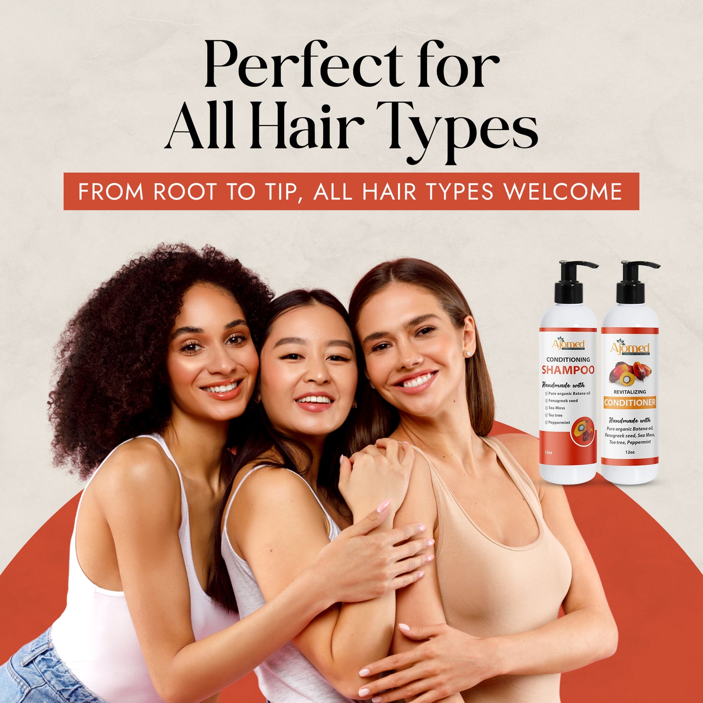 Handmade Hair shampoo and Conditioner Set- organic Batana oil & Sea Moss- Sulfate-Free