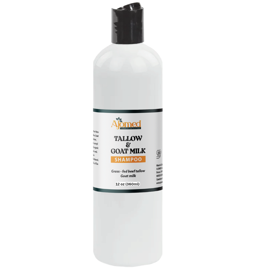 Beef Tallow & Goat Milk Sea Moss Hair Shampoo and Conditioner Set - handmade for Hair Loss