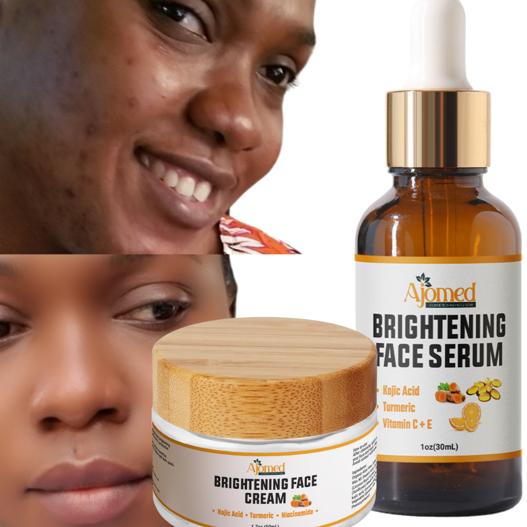 Kojic Acid & Turmeric brightening neck face CREAM with  alpha arbutin, niacinamide and papaya