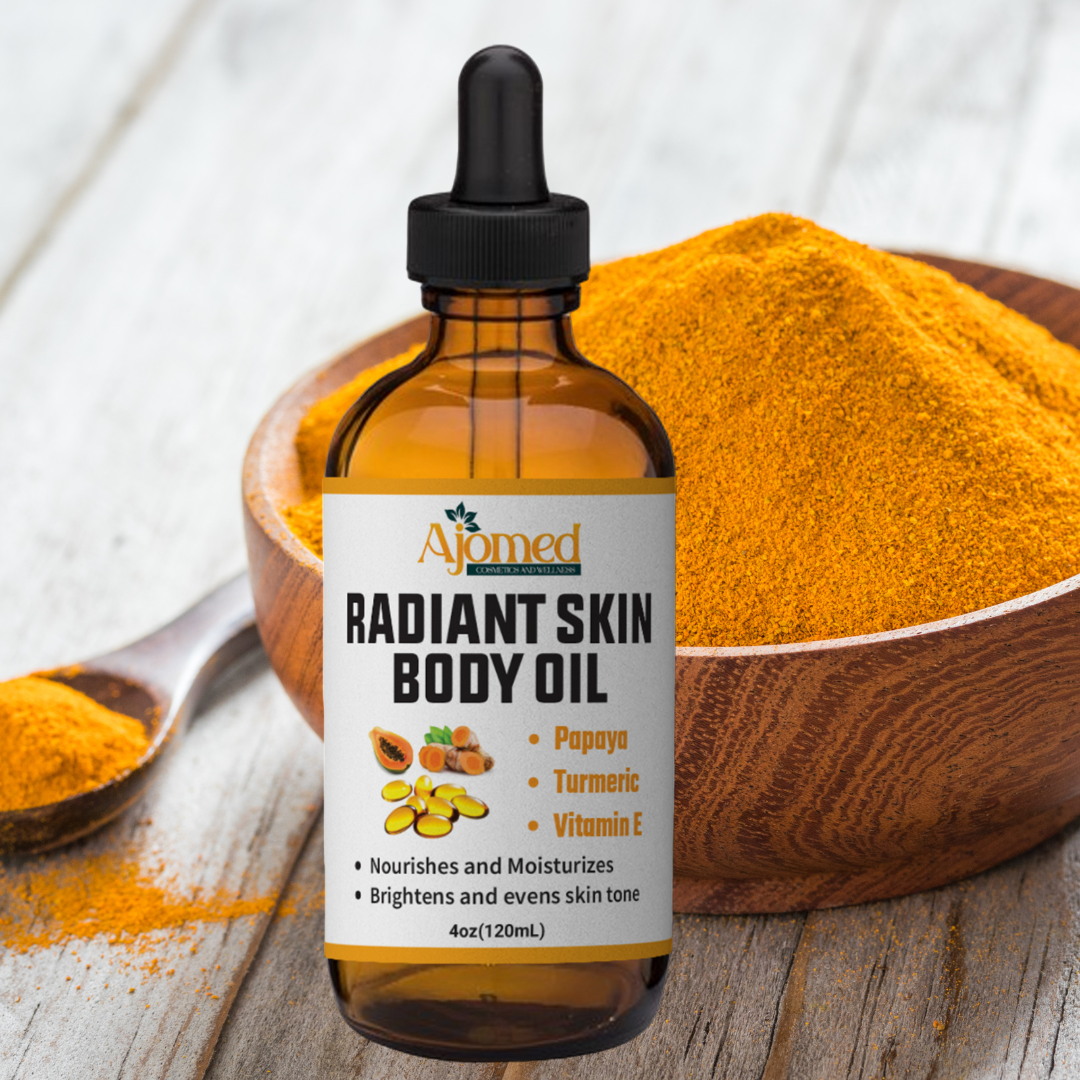 Body Brightening Oil - for Stretch Marks, Dark Spots & Acne Scars with Essential Oils - Firm & Tone Skin - Body, Face & Hair Moisturizer