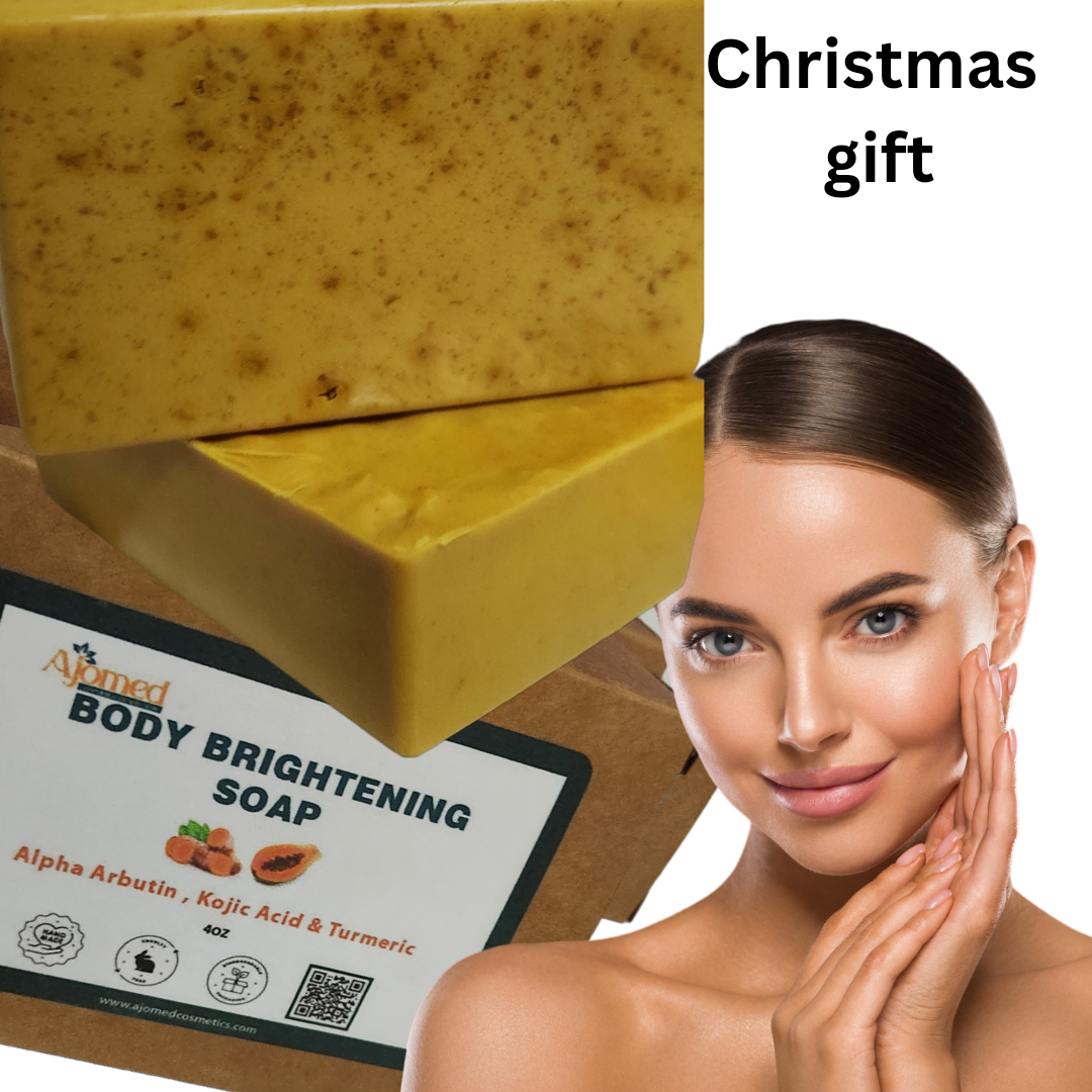 Kojic Acid & Turmeric body brightening soap with alpha arbutin and papaya extract. Large soap loaf 4oz