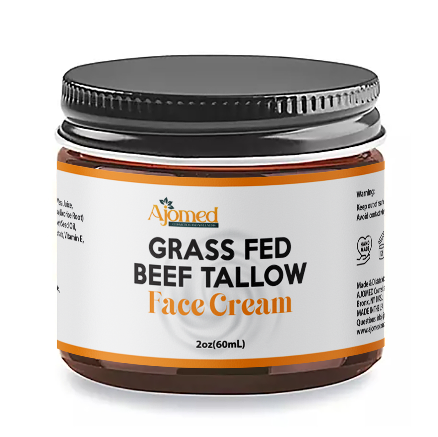 Beef Tallow face Cream | tallow for Sensitive Dry Skin, Eczema, Psoriasis, sunburn-UNSCENTED (Copy)