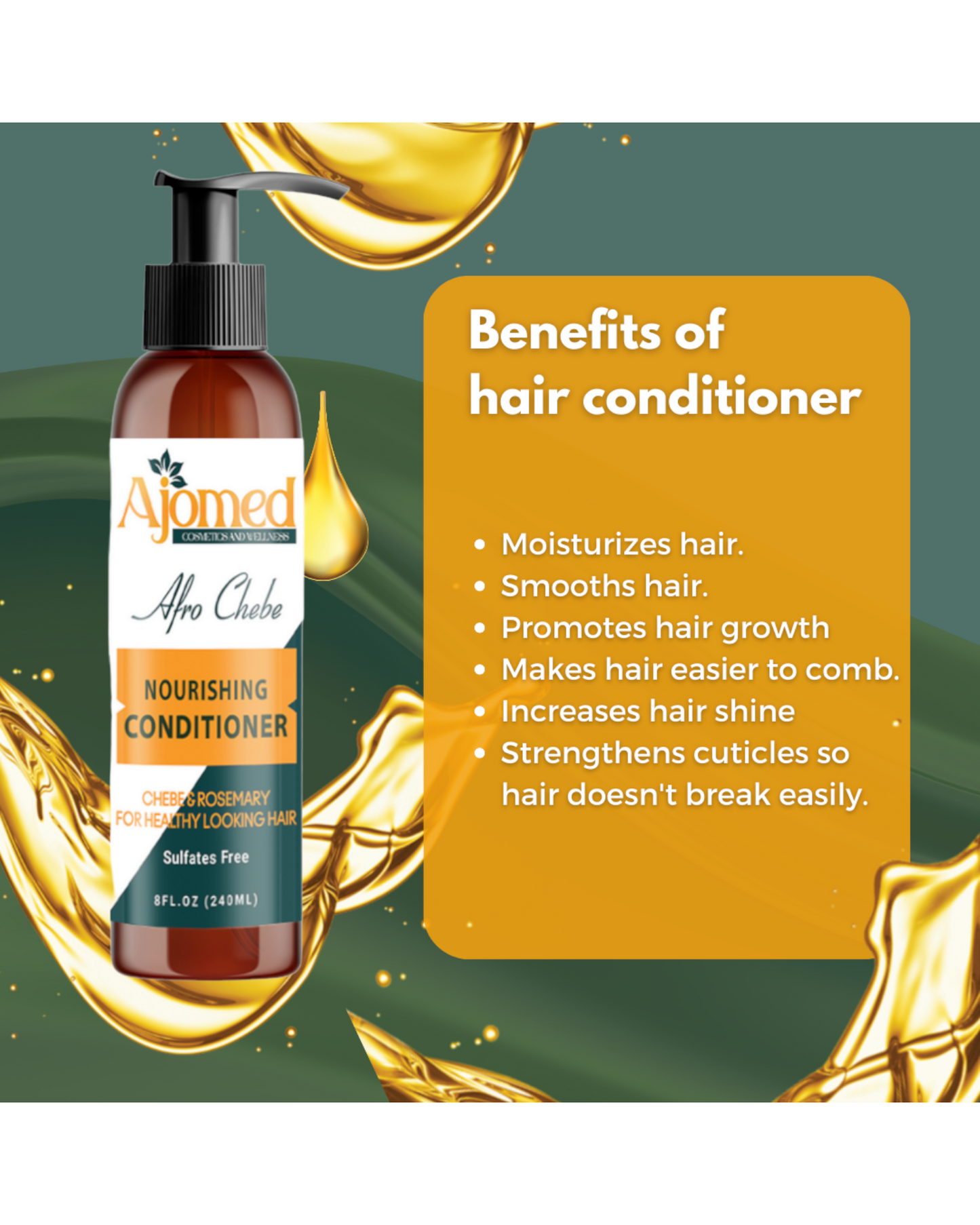 Chebe Hair Growth Conditioner - Hair Conditioner for Hair Short or Long, Hair Conditioner for Men, Essential Moisturizer for Every Man's Hair