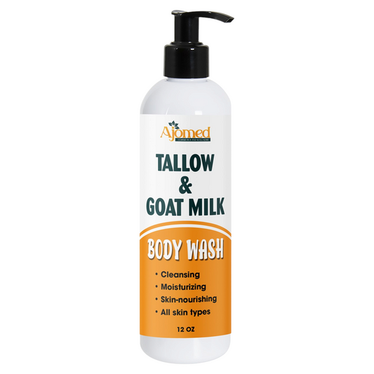 Tallow & Goat Milk Body Wash, handmade body soap Moisturizing and Cleansing for All Skin Types 12 oz
