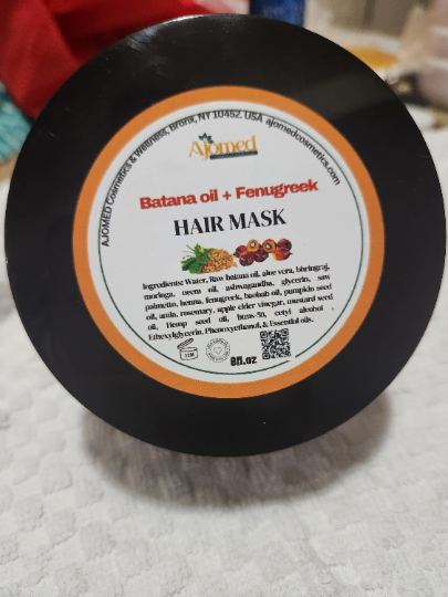 Batana oil & Fenugreek Conditioning Hair Mask, Hair Growth treatment masque 8fl. Oz