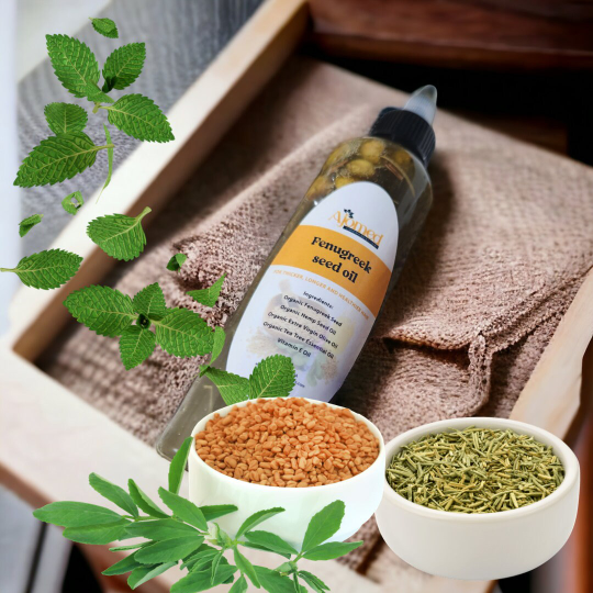 Fenugreek &  Rosemary hair growth oil- herbal infused peppermint oil