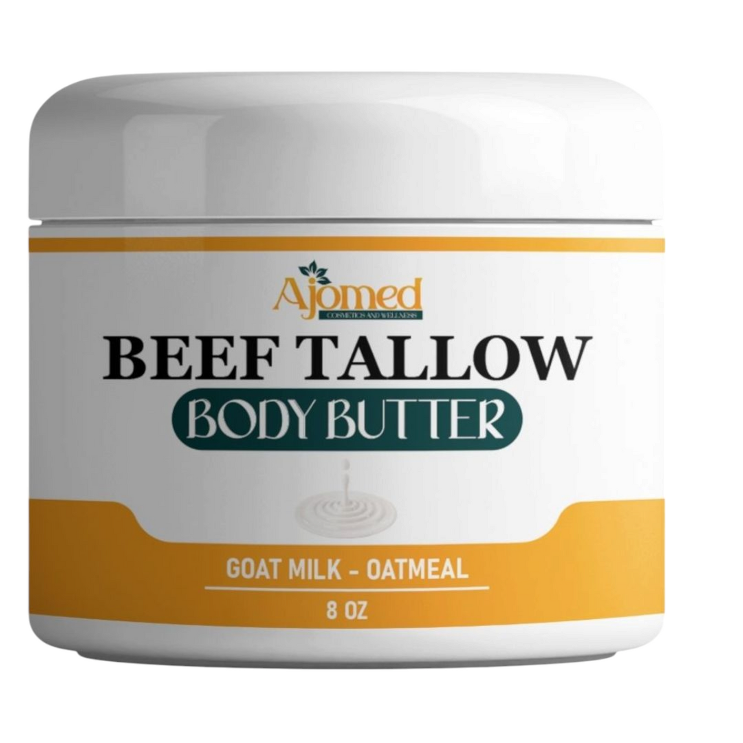 Grass-Fed Beef Tallow Skin Moisturizer body butter with goat milk & oatmeal Organic Hand, foot, massage Cream| Handmade Skincare Body moisturizer lotion, balm for dry skin, Eczema relief