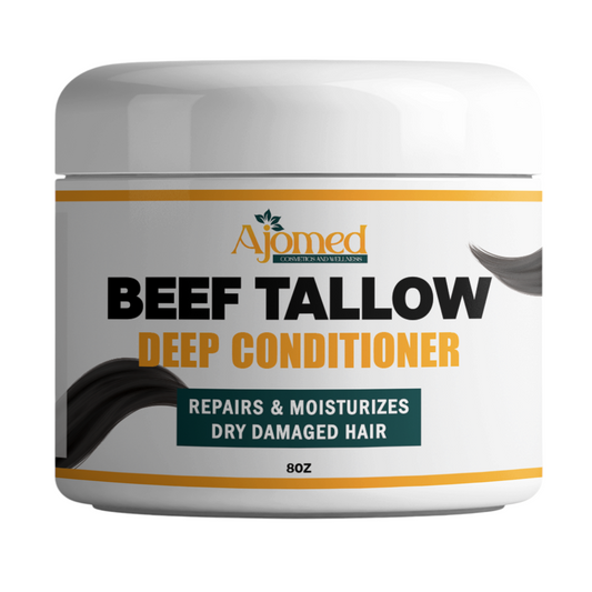 Beef Tallow Deep Conditioner | tallow conditioner Treatment for Dry & Damaged Hair | Handmade hair mask - Detangler- dreadlock hair moisturizer 8oz