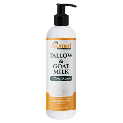 Grass Fed Beef Tallow & Goat Milk Lotion- Handmade organic tallow body lotion